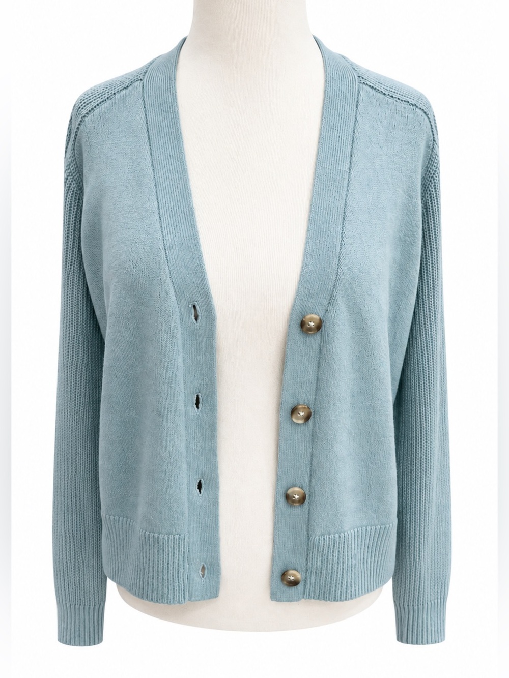 LOFT Light Blue Button-Up Women's Cardigan